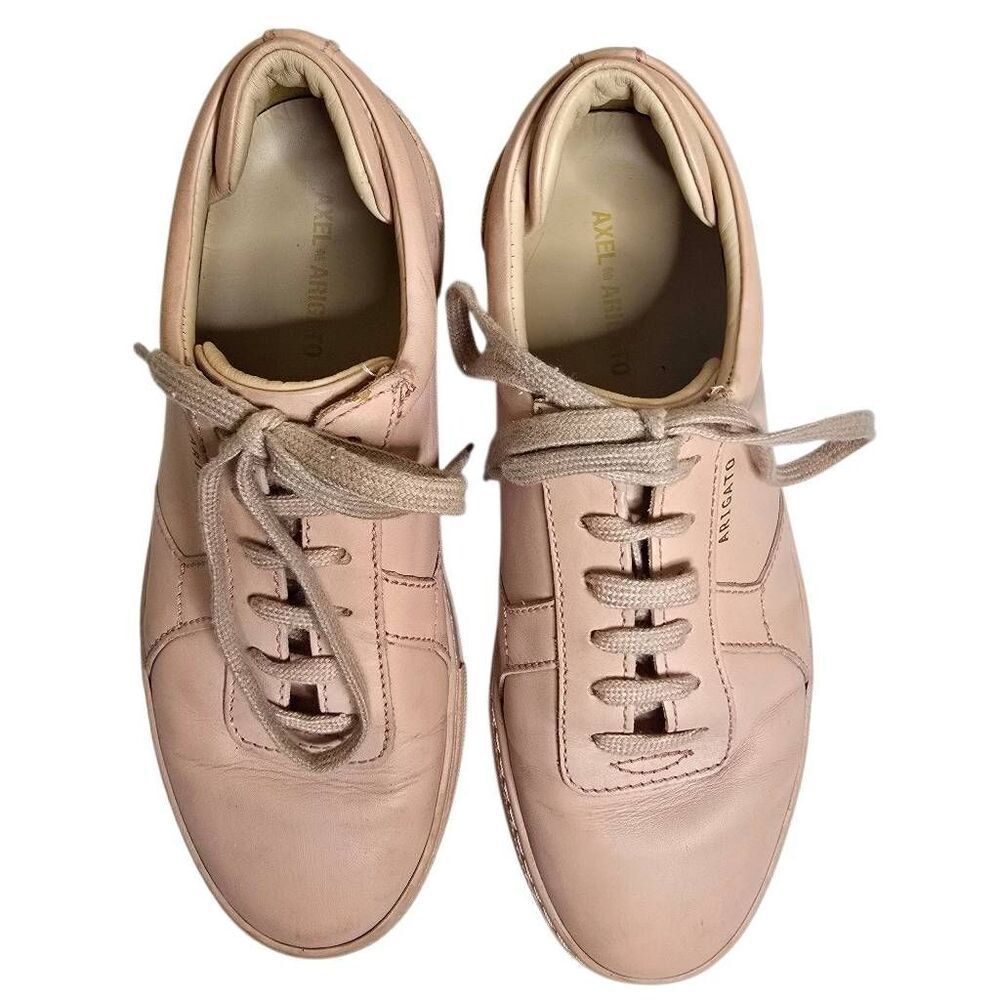 Axel Arigato Pink Leather Platform Lace Up Sneaker Size 6.5